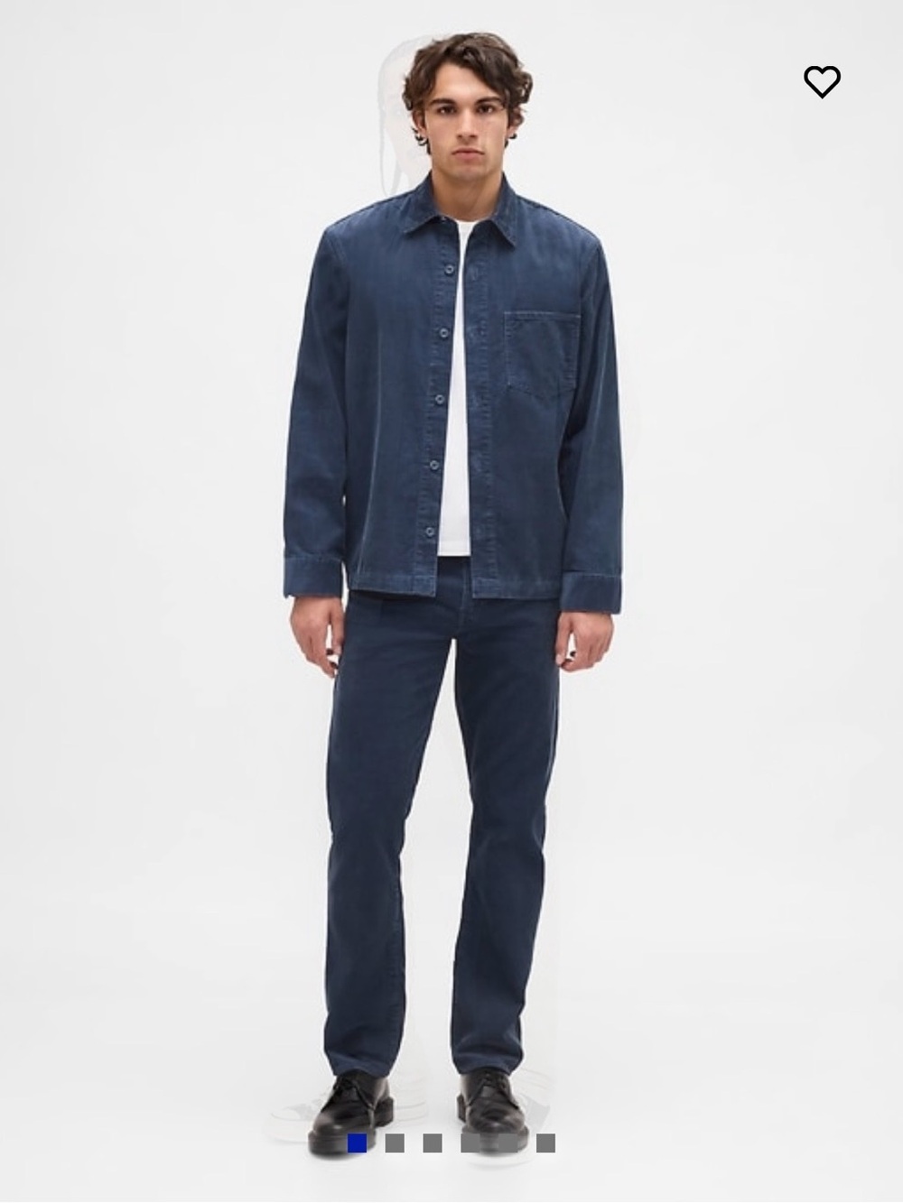Gap Men’s Dark Blue Corduroy Straight-Leg  Pants